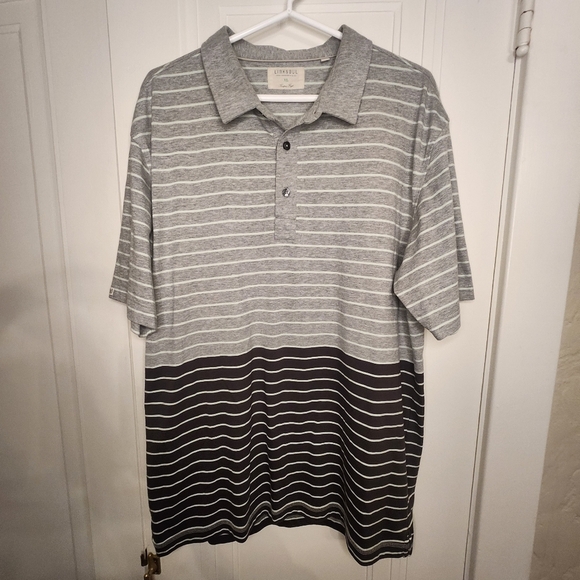 LINKSOUL LUXURY COTTON golf polo striped colorblock sz XL Golf apparel - Picture 1 of 6